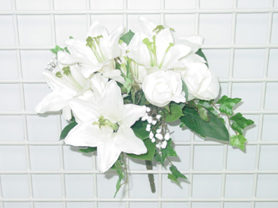 12 inches SATIN LILY/ROSE BUSH