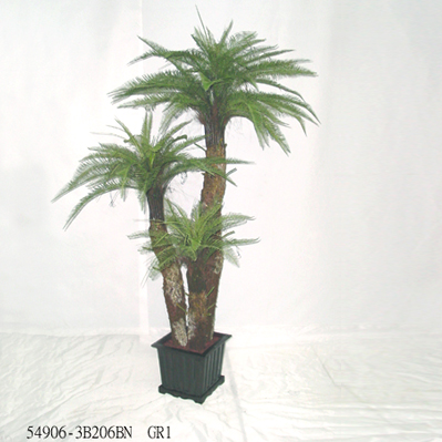 Sell 6' PLASTIC SWORD FERN TREE W/BAMBOO POT