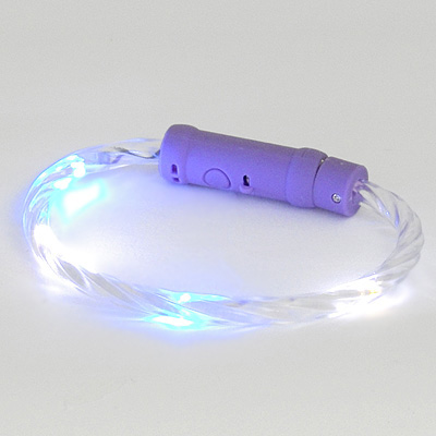 Plastic bracelet with flashing LED light (blue)