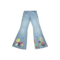 Denim Hand Embrodiery Pants
