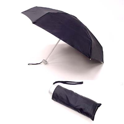 19.5 inchesx6 ribs manual open 4 fold flat aluminum umbrella, pongee