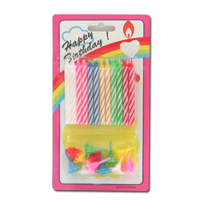 Birthday candle w/holder