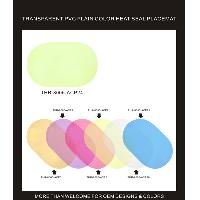 TRANSPARENT PVC PLAIN COLOR HEAT SEAL PLACEMAT