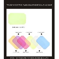 TRANSPARENT PVC PLAIN COLOR HEAT SEAL PLACEMAT