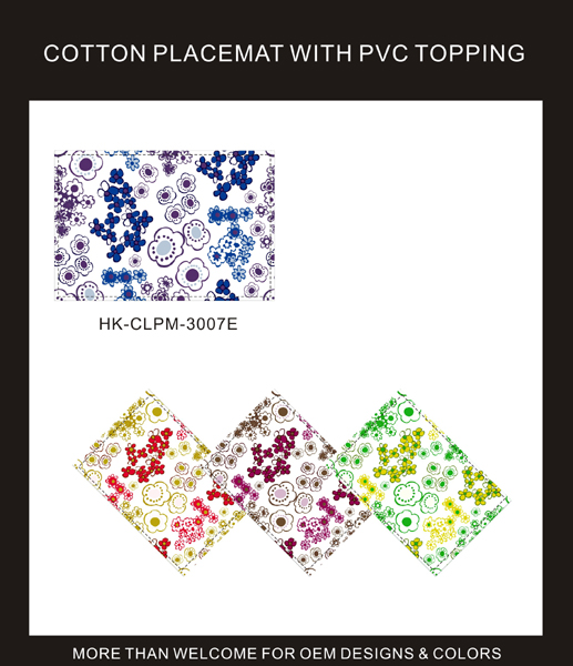 COTTON PLACEMAT WITH PVC TOPPING