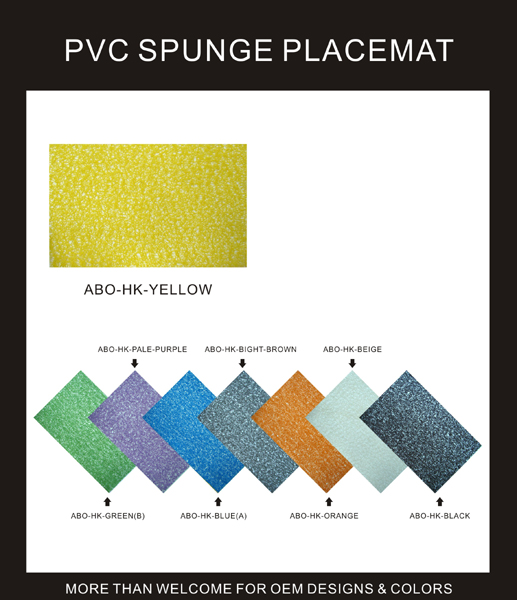 PVC SPUNGE PLACEMAT