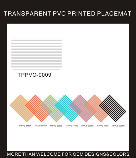 TRANSPARENT PVC PRINTED PLACEMA