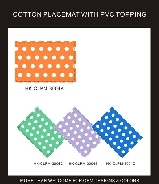 COTTON PLACEMAT WITH PVC TOPPING