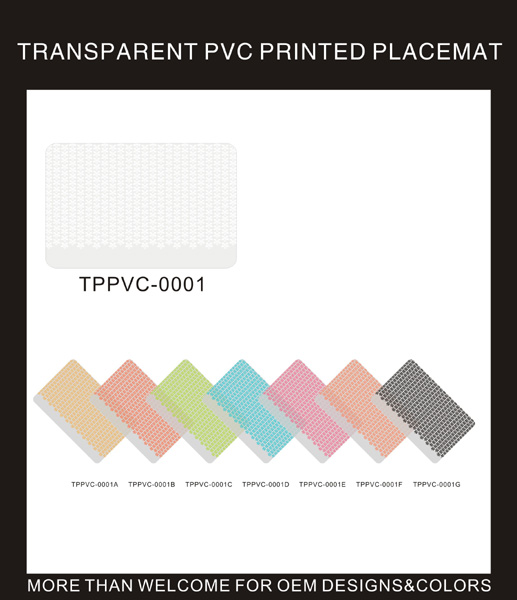 TRANSPARENT PVC PRINTED PLACEMA