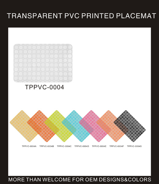 TRANSPARENT PVC PRINTED PLACEMA