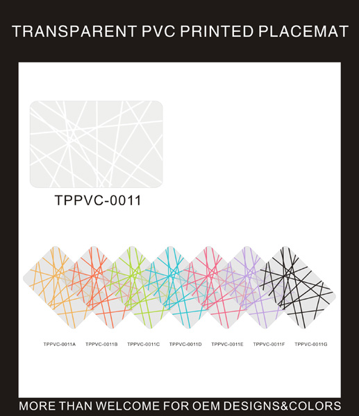 TRANSPARENT PVC PRINTED PLACEMA