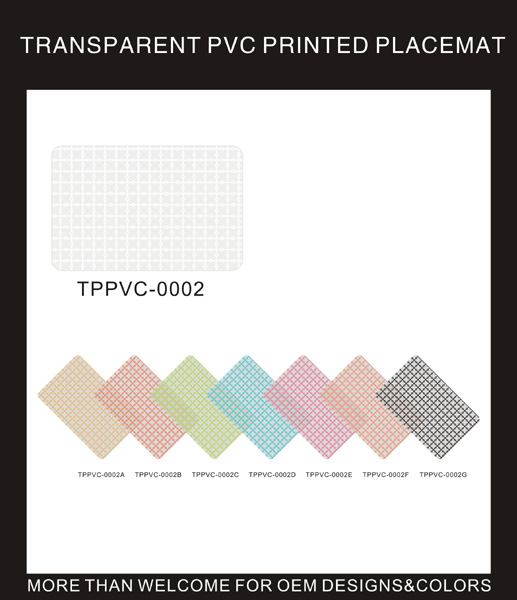 TRANSPARENT PVC PRINTED PLACEMA