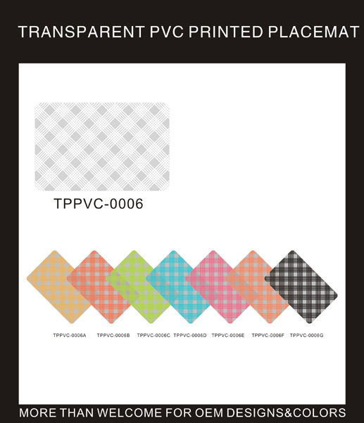 TRANSPARENT PVC PRINTED PLACEMA