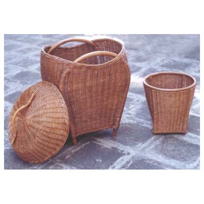 Wicker Hamper Cinnamon,Wicker Waste Basket Cinnamon