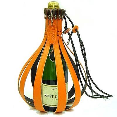 WINE BOTTLE CARRIER (ORANGE)