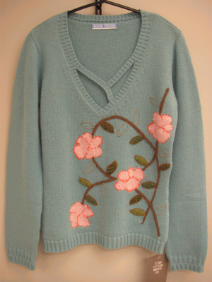 Ladie's V Neck Cardigan