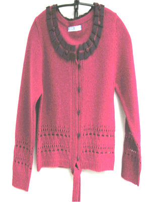 Ladie's Crew Neck Cardigan