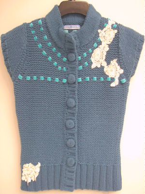 Ladie's Crew Neck Cardigan