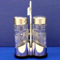 SALT& PEPPER SET WITH NAPKIN HOLDER