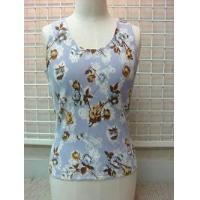 Rayon Nylon Fine Knit with Flower Print