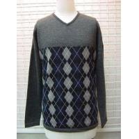 Wool Fine Knit with Argyle Intarsia Pattern