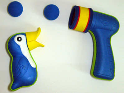 Duck Water Gun (Left),Ball Shooting Gun (Right),EVA Ball