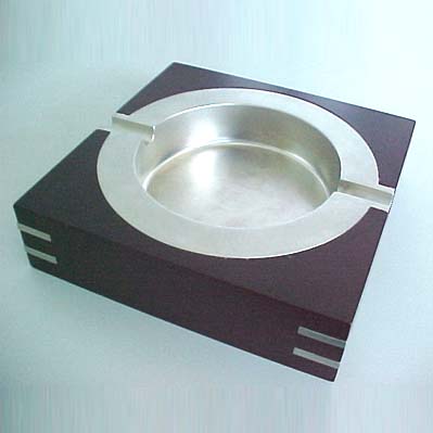 Ashtray - Steel + Wood