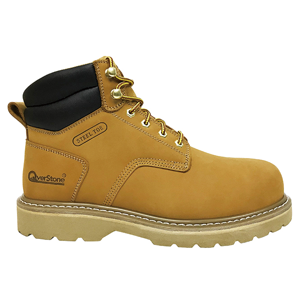 Men's 6 Inch Leather Work Boot with Steel Toe Cap, Penetration Resistant Midsole and Electric Hazard Functions