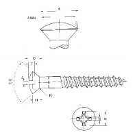 AWO (ANSI Voal Head Wood Screw)