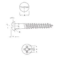 Awr (ANSI Round Head Wood Screw)