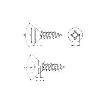 DTF (DIN Flat Head Tapping Screw) <DIN 7982>