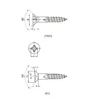 DWF (DIN Flat Head Wood Screw) <DIN 7997>