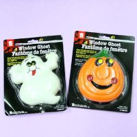 6 inches B/O Plastic Halloween Window Winker With 2 Assorted Designs-Pumpkin and Ghost(Suction Cup Included)