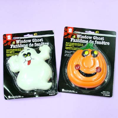 6 inches B/O Plastic Halloween Window Winker With 2 Assorted Designs-Pumpkin and Ghost(Suction Cup Included)