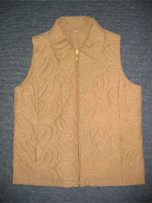 Ladies' 100% polyester micro woven waistcoat