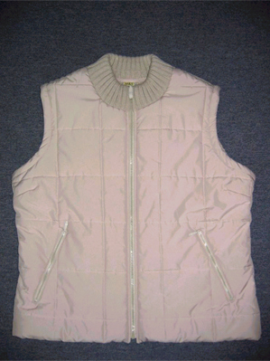 Ladies' 100% polyester woven waistcoat