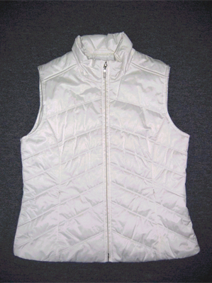 Ladies' 55% polyester 45% cotton woven waistcoat