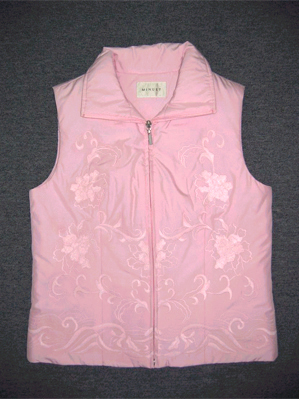 Ladies' 100% polyester woven waistcoat