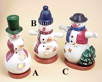 Snowman Candle Holders