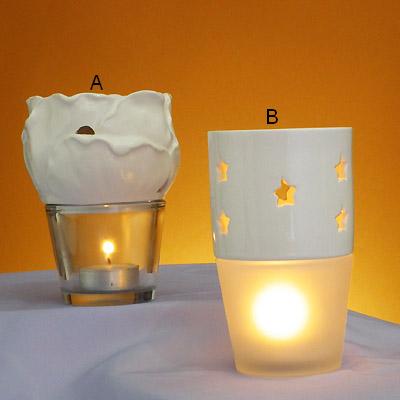 Flower top and Lampshade top on glass holder