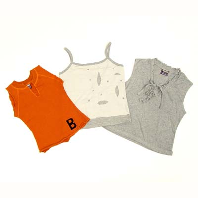 100% Cotton French Terry Knitted Blouse and Tank Top