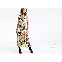 Go Crinkle Cut Tee Dress | Autumn Blooms Print