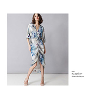 Go 3. Butterfly Dress | Moody Blues Floral Print