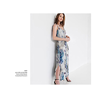 Go Crinkle Cut Slip Dress | Moody Blues Floral Print