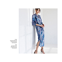 Go Boho Surplice Top | Winter Sky Print