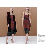 Go Velvet Reefer Jacket | Winter Gradient Print