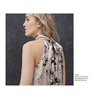 Go Over The Bow Top | Pressed Petals Print