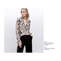 Go Soiree In The City Top | Pressed Petals Print