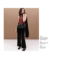 Go Over The Bow Top | Winter Gradient Print