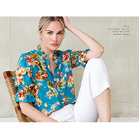 Go Brooklyn Flea Top | Belle Fleur Print